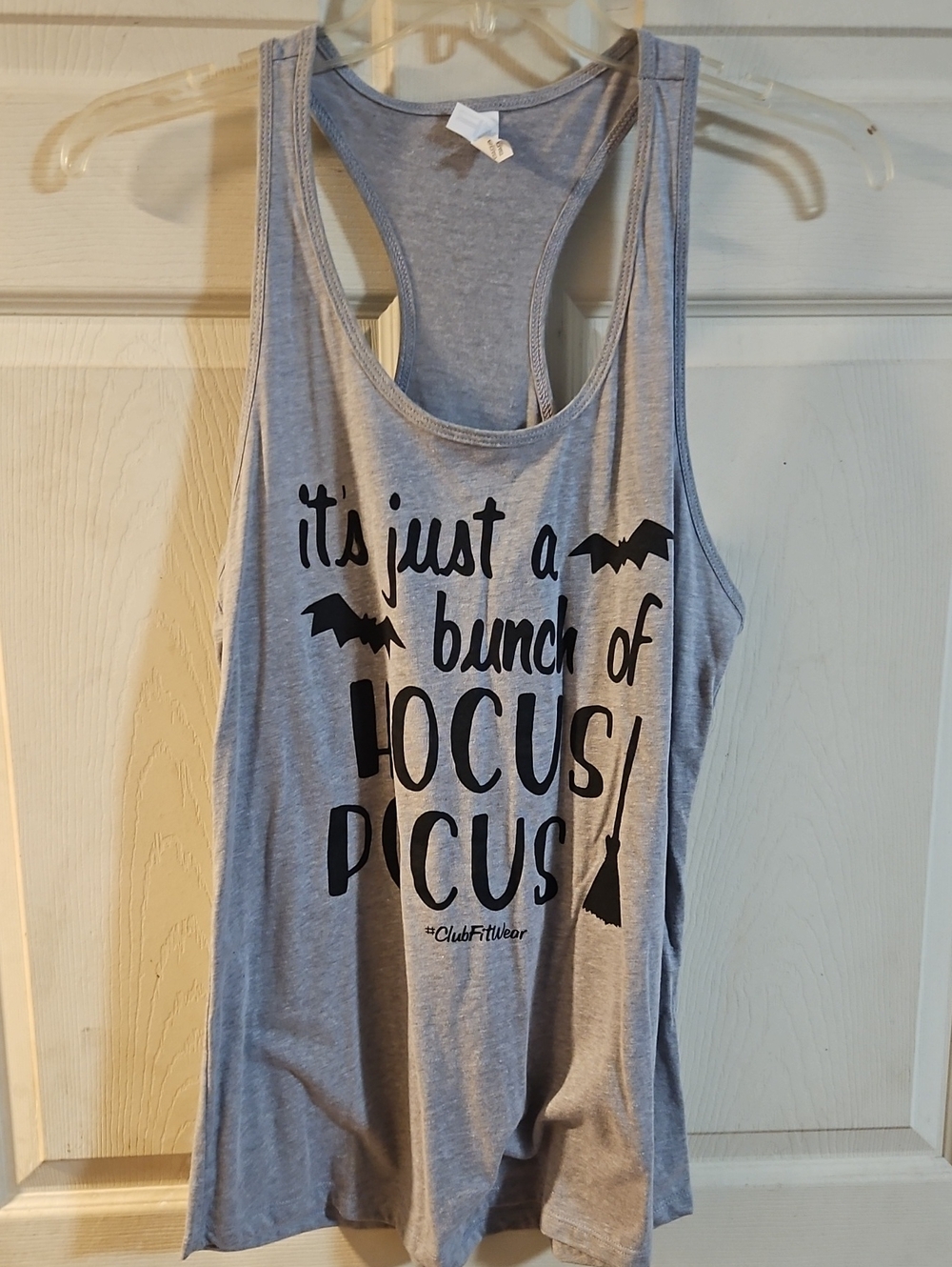 #CLUBFITWEAR HOCUS POCUS HALLOWEEN GRAY RACERBACK TANK: GREAT CONDITION: SZ XXL